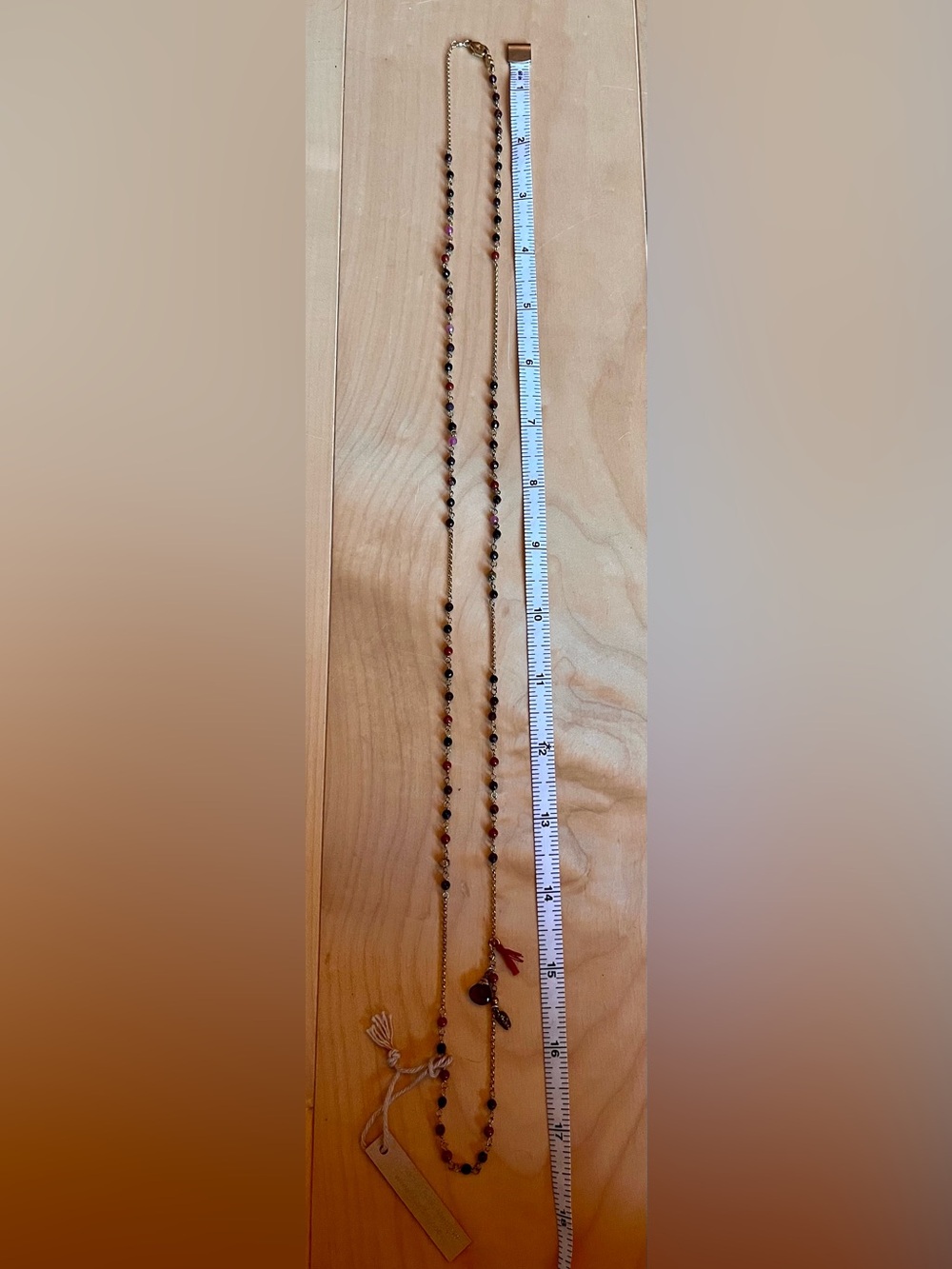 Like New Chan Luu Signature Skull & Tassel Beaded Necklace